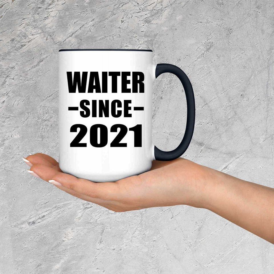 Waiter Since 2021 - 15oz Accent Mug Black