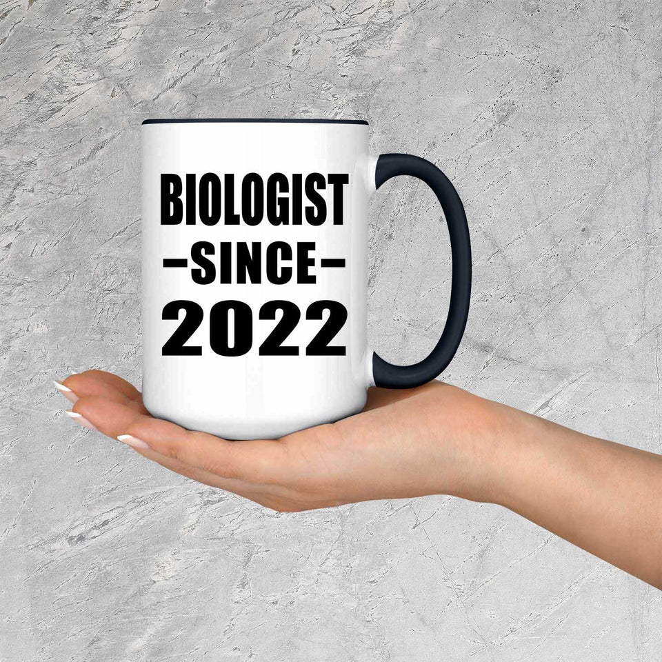 Biologist Since 2022 - 15oz Accent Mug Black