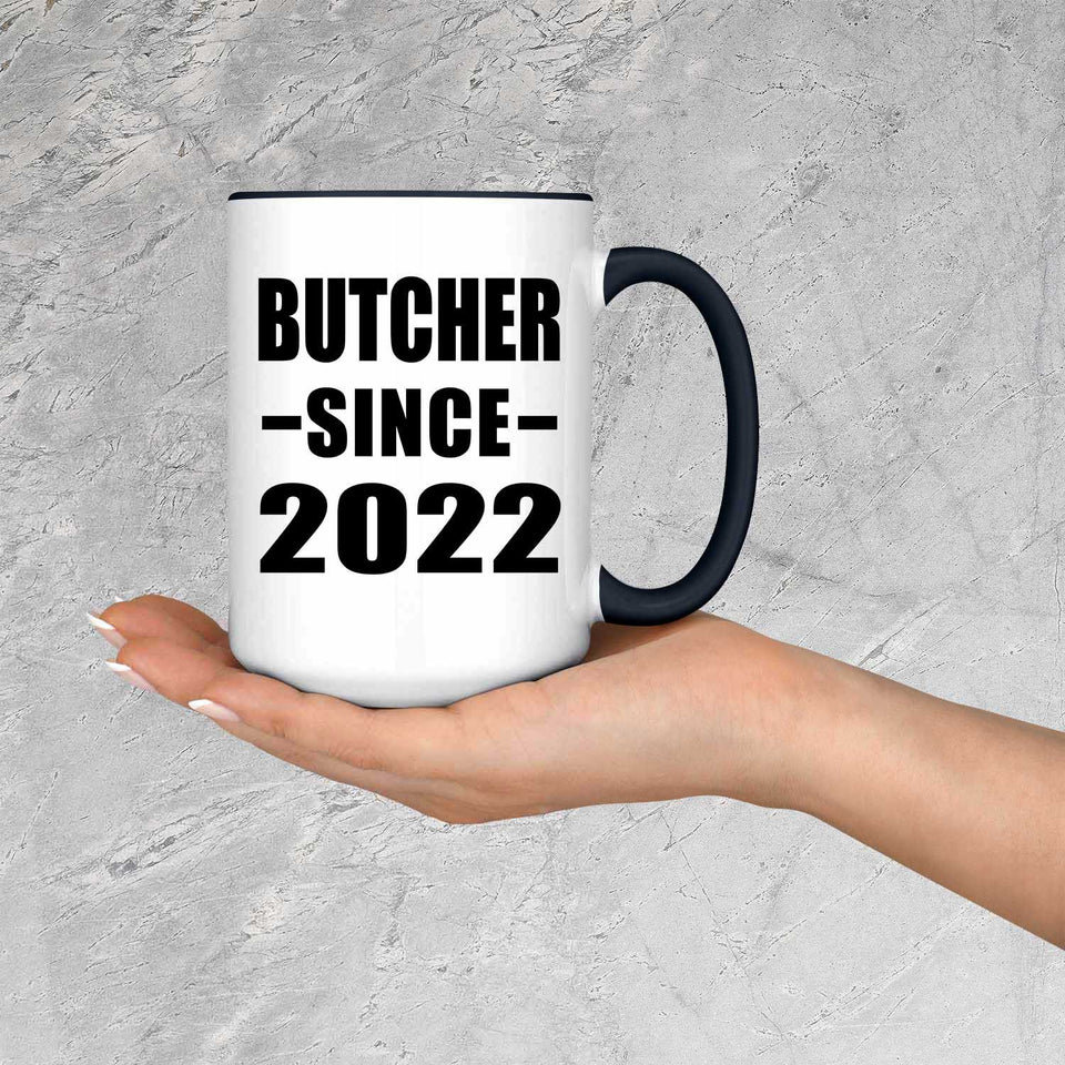 Butcher Since 2022 - 15oz Accent Mug Black