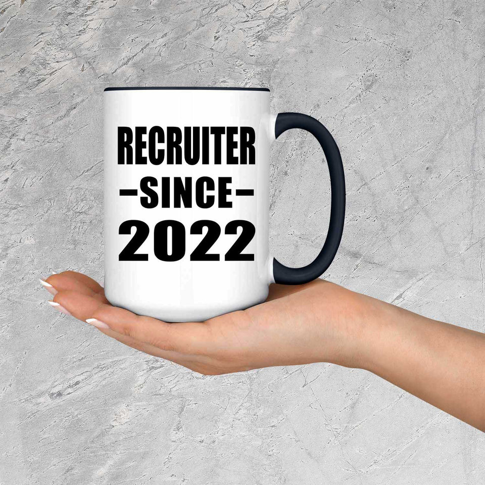 Recruiter Since 2022 - 15oz Accent Mug Black