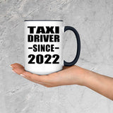 Taxi Driver Since 2022 - 15oz Accent Mug Black