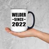 Welder Since 2022 - 15oz Accent Mug Black