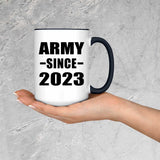 Army Since 2023 - 15oz Accent Mug Black