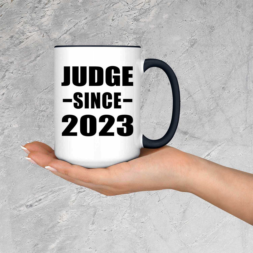 Judge Since 2023 - 15oz Accent Mug Black