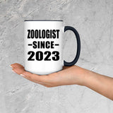 Zoologist Since 2023 - 15oz Accent Mug Black