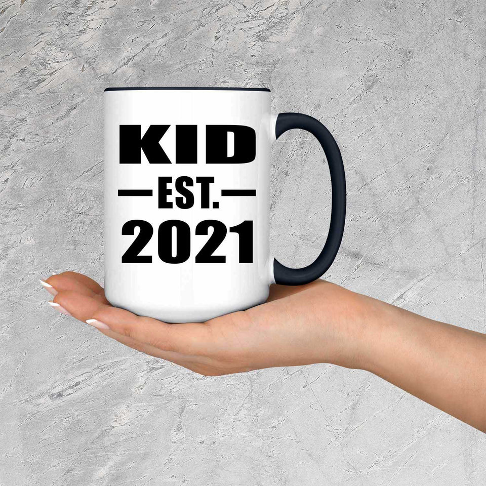 Kid Established EST. 2021 - 15oz Accent Mug Black