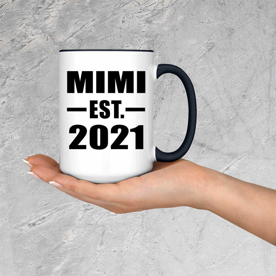 Mimi Established EST. 2021 - 15oz Accent Mug Black