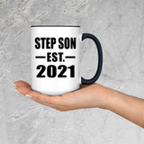 Step Son Established EST. 2021 - 15oz Accent Mug Black