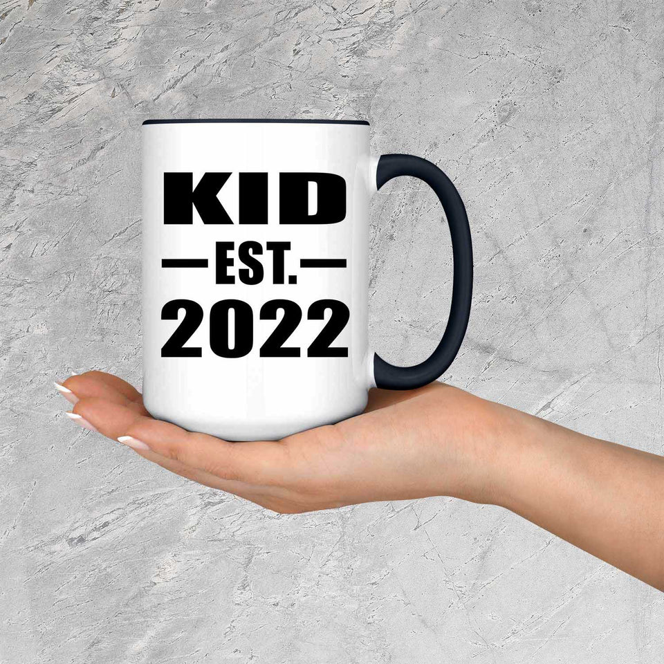 Kid Established EST. 2022 - 15oz Accent Mug Black