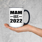 Mam Established EST. 2022 - 15oz Accent Mug Black