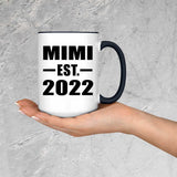 Mimi Established EST. 2022 - 15oz Accent Mug Black