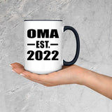 Oma Established EST. 2022 - 15oz Accent Mug Black