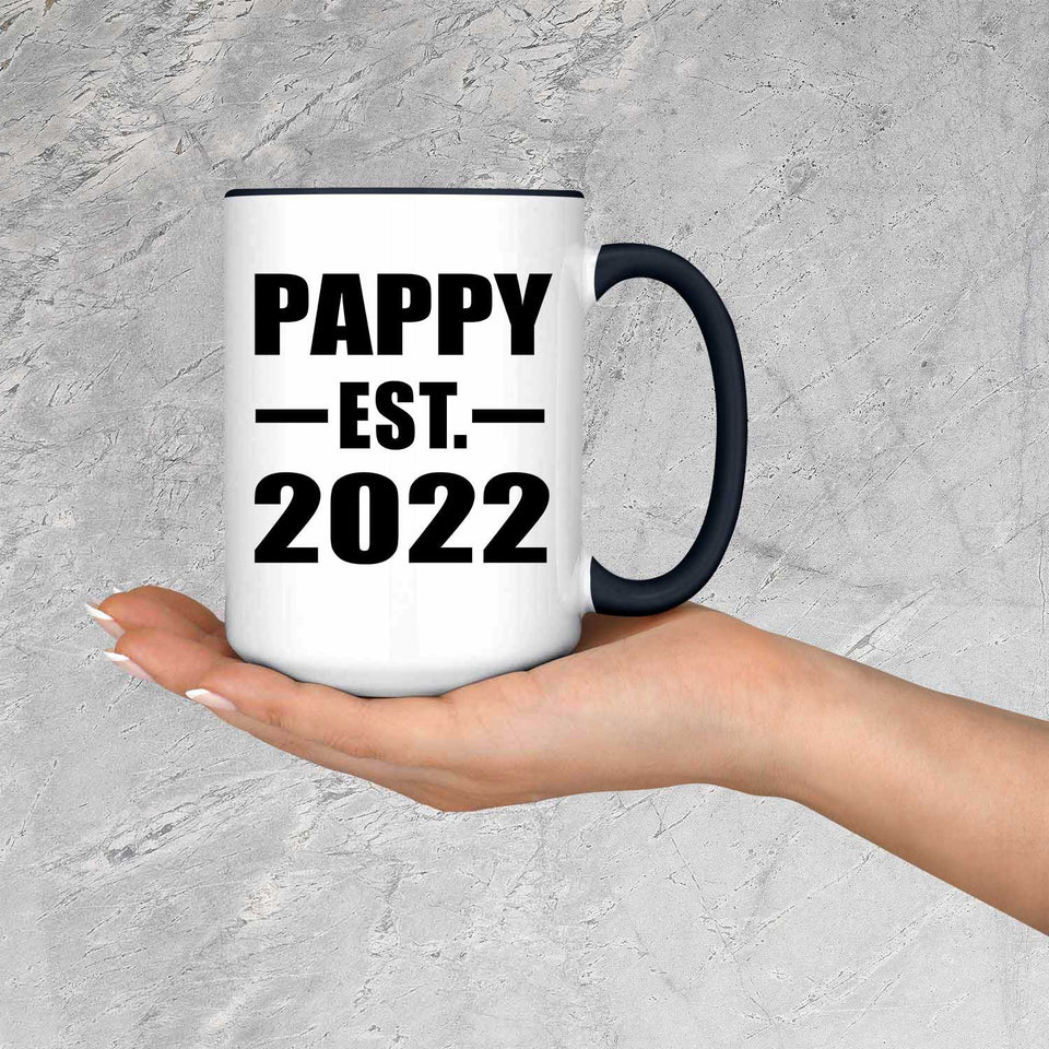 Pappy Established EST. 2022 - 15oz Accent Mug Black