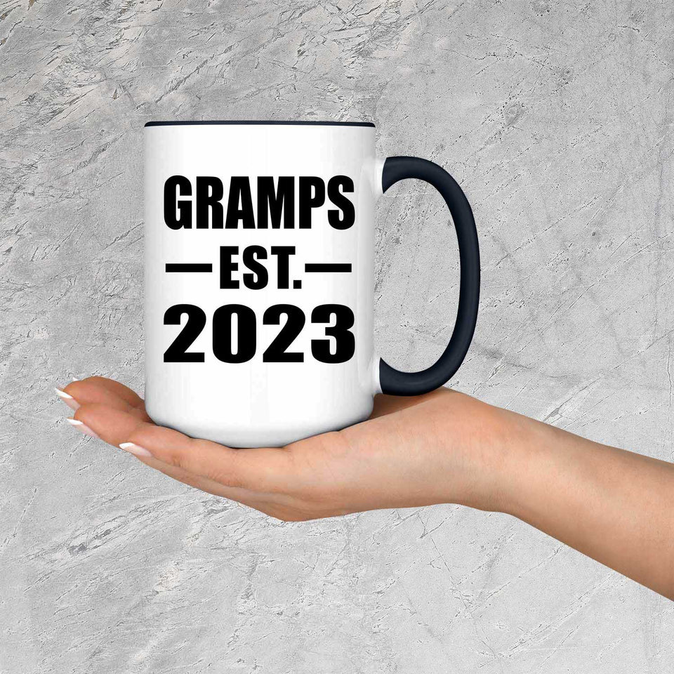 Gramps Established EST. 2023 - 15oz Accent Mug Black
