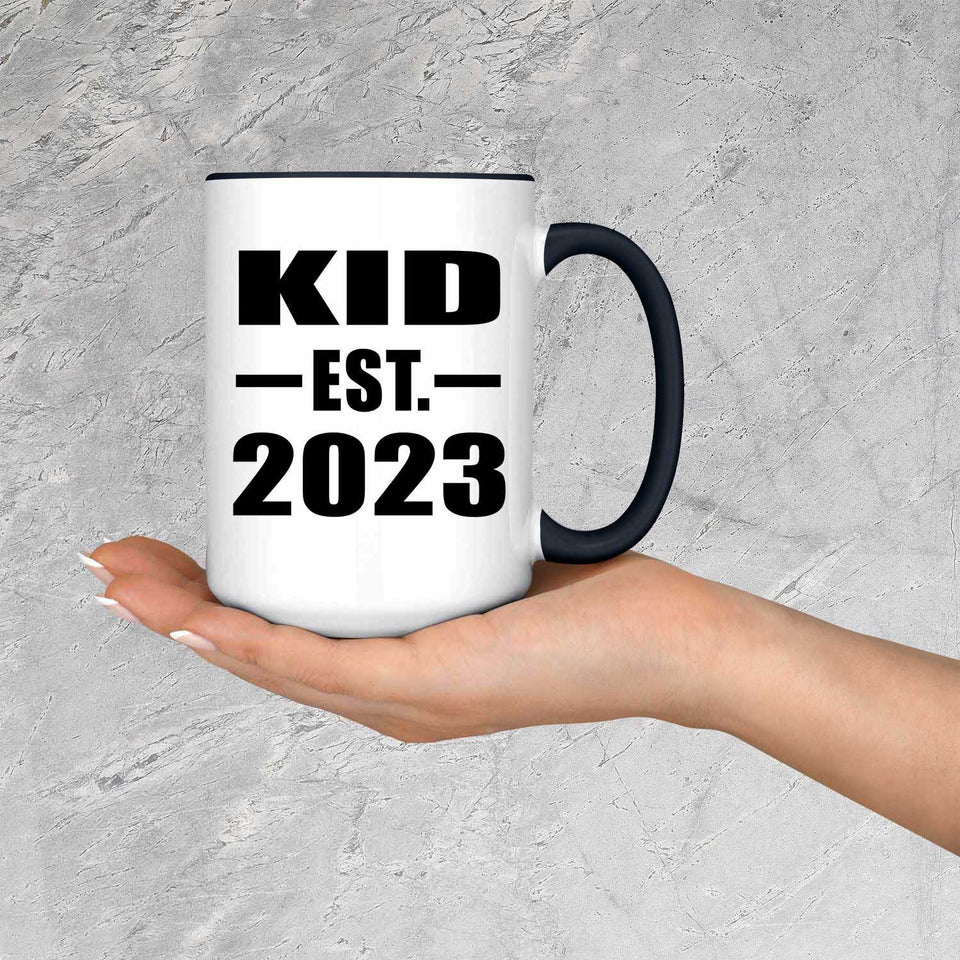 Kid Established EST. 2023 - 15oz Accent Mug Black