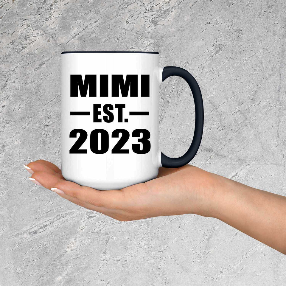 Mimi Established EST. 2023 - 15oz Accent Mug Black