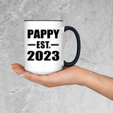 Pappy Established EST. 2023 - 15oz Accent Mug Black
