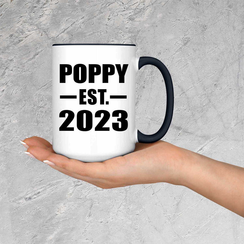 Poppy Established EST. 2023 - 15oz Accent Mug Black