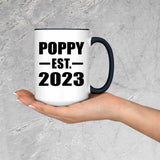 Poppy Established EST. 2023 - 15oz Accent Mug Black