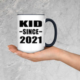 Kid Since 2021 - 15oz Accent Mug Black