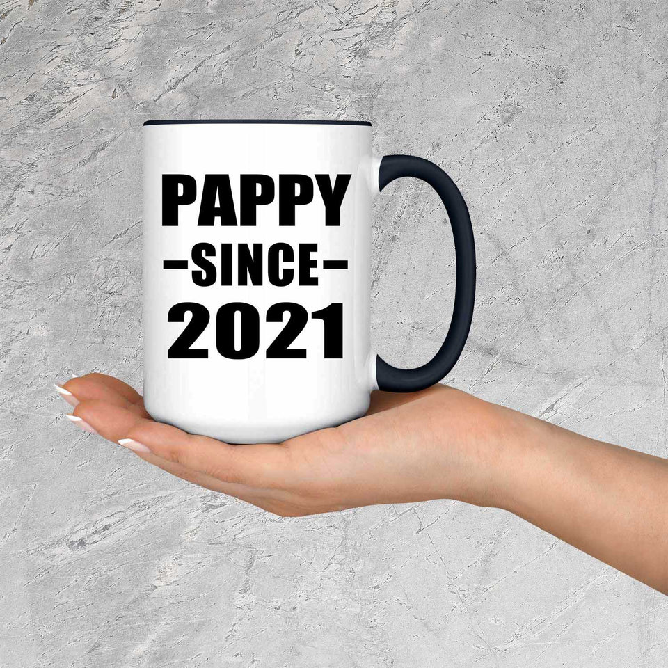 Pappy Since 2021 - 15oz Accent Mug Black