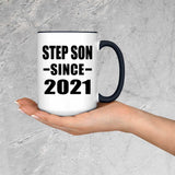 Step Son Since 2021 - 15oz Accent Mug Black
