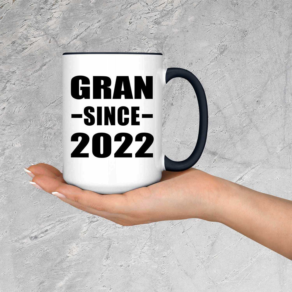 Gran Since 2022 - 15oz Accent Mug Black
