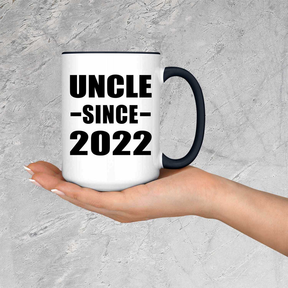 Uncle Since 2022 - 15oz Accent Mug Black