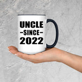 Uncle Since 2022 - 15oz Accent Mug Black