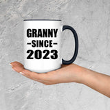Granny Since 2023 - 15oz Accent Mug Black