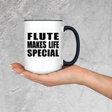 Flute Makes Life Special - 15oz Accent Mug Black