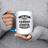 I Am Not Rich & Famous, But I Have Invaluable Grandchildren - 15oz Accent Mug Blue