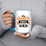 My Favorite People Call Me Dad - 15oz Accent Mug Blue
