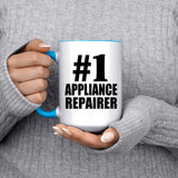 Number One #1 Appliance Repairer - 15oz Accent Mug Blue