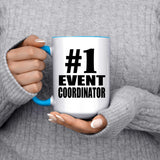 Number One #1 Event Coordinator - 15oz Accent Mug Blue