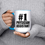 Number One #1 Physician Assistant - 15oz Accent Mug Blue