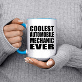 Coolest Automobile Mechanic Ever - 15oz Accent Mug Blue