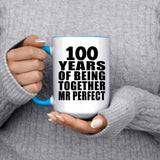 100th Anniversary 100 Years Of Being Mr Perfect - 15oz Accent Mug Blue