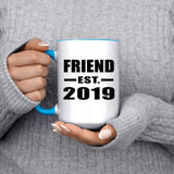 Friend Established EST. 2019 - 15oz Accent Mug Blue
