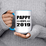 Pappy Established EST. 2019 - 15oz Accent Mug Blue