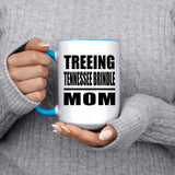 Treeing Tennessee Brindle Mom - 15oz Accent Mug Blue
