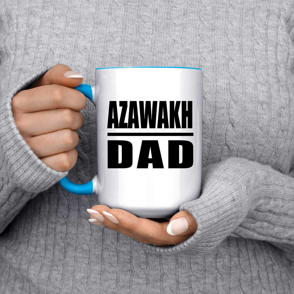 Azawakh Dad - 15oz Accent Mug Blue