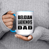 Belgian Laekenois Dad - 15oz Accent Mug Blue