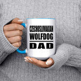 Czechoslovakian Wolfdog Dad - 15oz Accent Mug Blue
