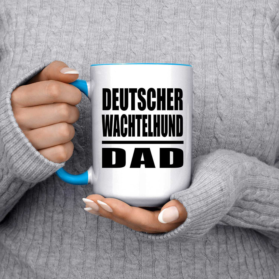 Deutscher Wachtelhund Dad - 15oz Accent Mug Blue