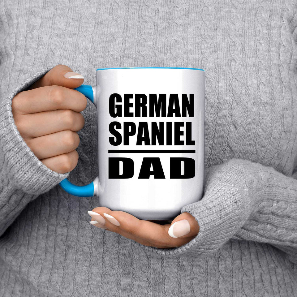 German Spaniel Dad - 15oz Accent Mug Blue