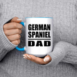 German Spaniel Dad - 15oz Accent Mug Blue
