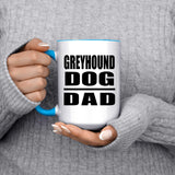 Greyhound Dog Dad - 15oz Accent Mug Blue