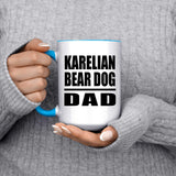 Karelian Bear Dog Dad - 15oz Accent Mug Blue