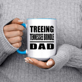 Treeing Tennessee Brindle Dad - 15oz Accent Mug Blue